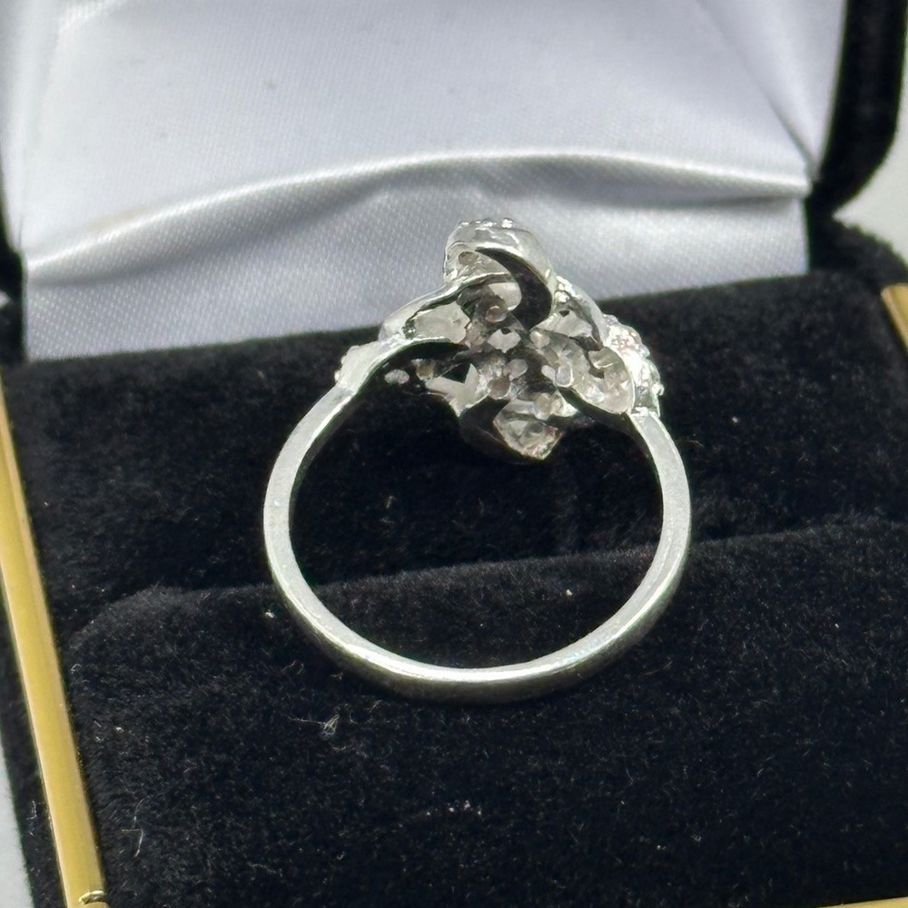 Sterling Silver Celtic Knot Ring Size 6.5 Cubic Zirconia Statement‎ Band - Picture 5 of 7